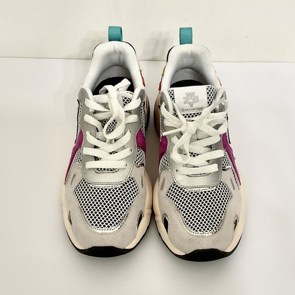 New W6YZ Sarah Mesh and Suede Women"s Lace-Up Sneakers Fits Size 7 - Picture 3 of 14